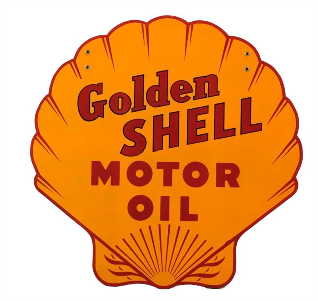 GOLDEN SHELL MOTOR OIL SIGN.                      