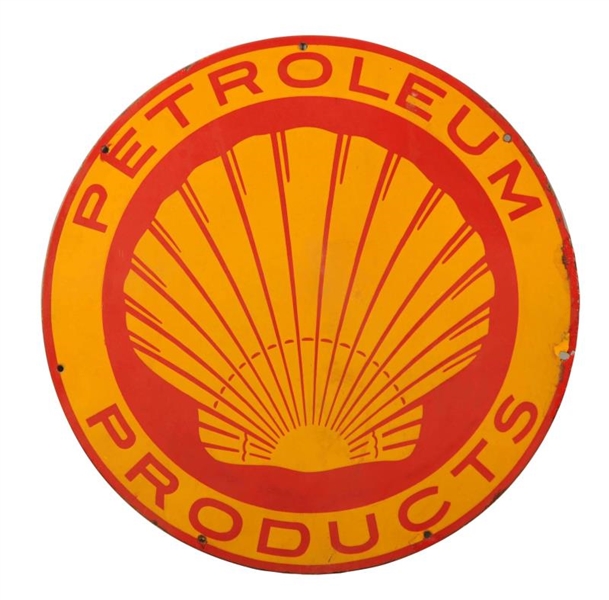 SHELL PETROLEUM PRODUCTS WITH LOGO SIGN.          