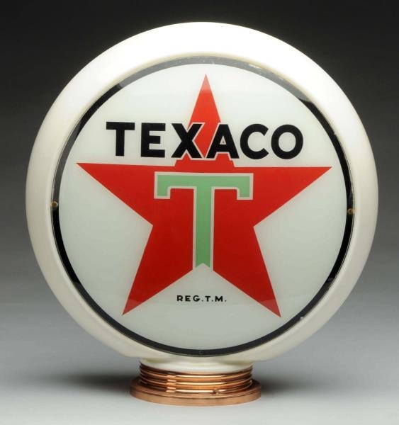 TEXACO (WHITE T) STAR LOGO 13-1/2" GLOBE LENSES.  