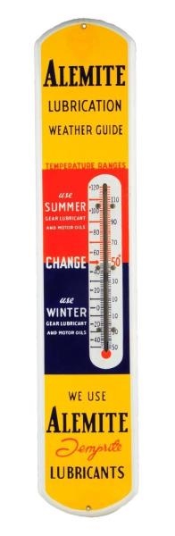 ALEMITE LUBRICATION PORCELAIN THERMOMETER.        
