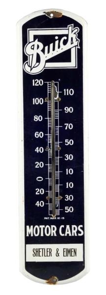 BUICK MOTOR CARS PORCELAIN THERMOMETER.           