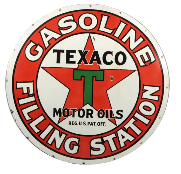 TEXACO GASOLINE FILLING STATION MOTOR OILS SIGN.  