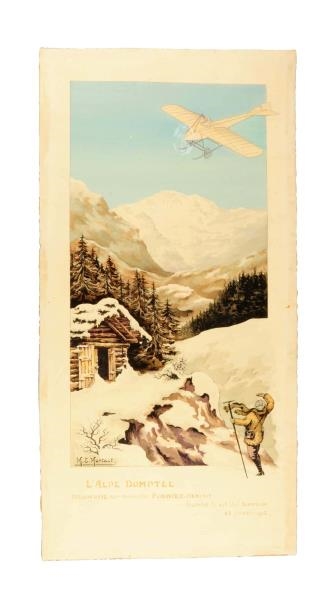 LOT OF 4: EARLY AVIATION PRINTS BY MONTAUT.       