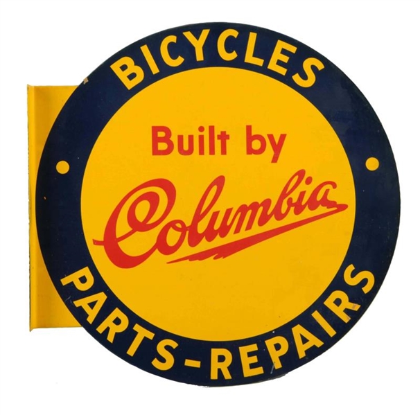 BICYCLES BUILT BY COLUMBIA PARTS-REPAIR SIGN.     