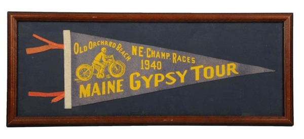 1940 MAINE GYPSY TOUR FELT PENNANT.               