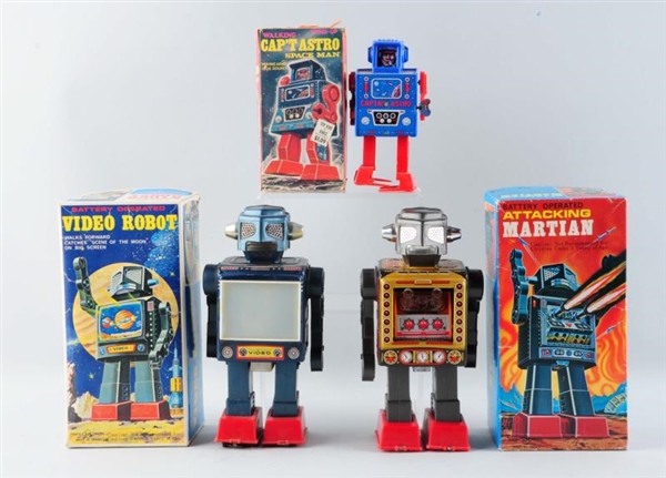 LOT OF 3: JAPANESE BATTERY OP & WIND UP ROBOTS.   