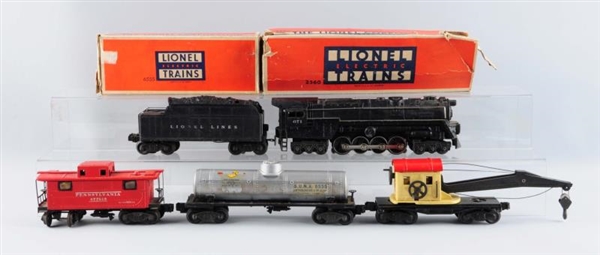 LOT OF 5: LIONEL NO. 671 AND CARS.                