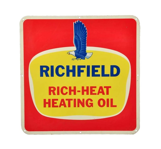 RICHFIELD RICH-HEAT HEATING OIL METAL SIGN.       