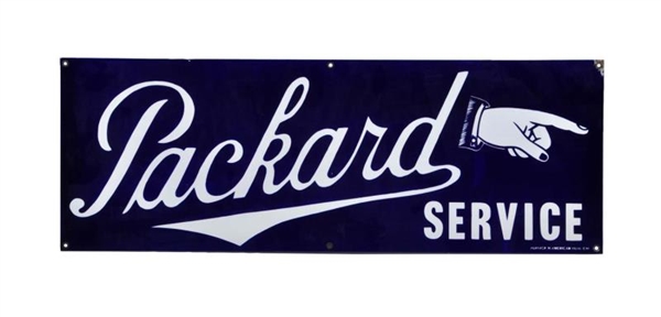 FANTASY PACKARD SERVICE WITH HAND POINTING SIGN.  