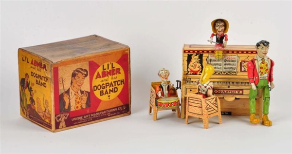 UNIQUE ART TIN LITHO WIND-UP LIL ABNER BAND.     