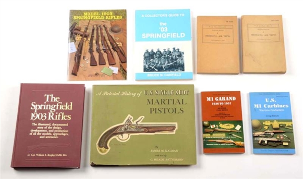 LOT OF 8:  BOOKS US MARTIAL FIREARMS              