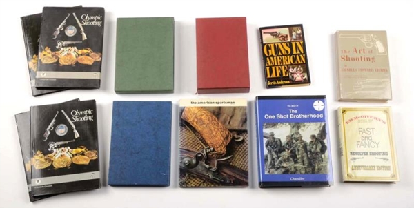 LOT OF 12: FIREARMS BOOKS ON SHOOTING             