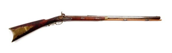(A) EARLY HALF STOCK PERCUSSION SPORTING RIFLE.   