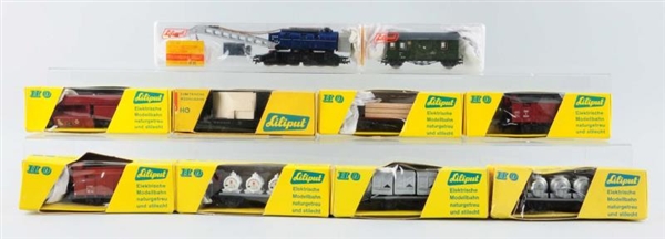 LOT OF 10: LILIPUT FREIGHT CARS.                  