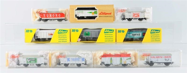 LOT OF 10: LILIPUT TRAINS IN BOXES.               