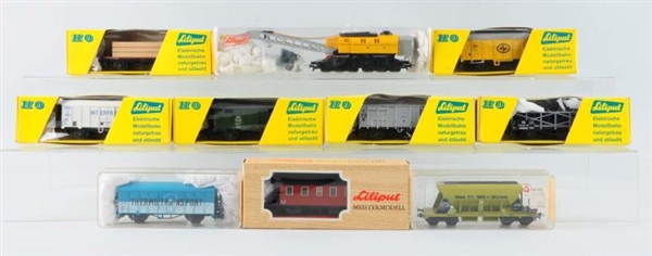 LOT OF 10: LILIPUT FREIGHT CARS.                  