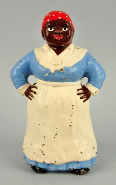 CAST IRON SOUTHERN MAMMY W/ HANDS ON HIPS DOORSTOP