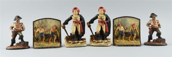 CAST IRON ASSORTED PIRATE BOOKENDS                
