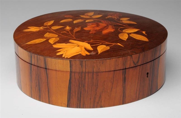 FRENCH ART NUVEAU WOODEN MARQUETRY JEWEL BOX.     