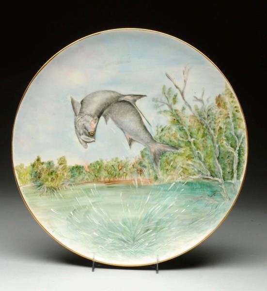 HAND PAINTED PORCELAIN CHARGER.                   