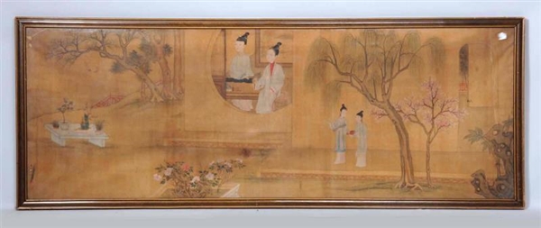 19TH CENTURY CHINESE PAINTING ON SILK.            