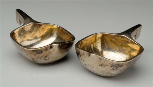 PAIR OF RUSSIAN SILVER KOVSH CUPS.                