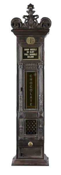 1¢ EARLY PENNY CHOCOLATE VENDING MACHINE          