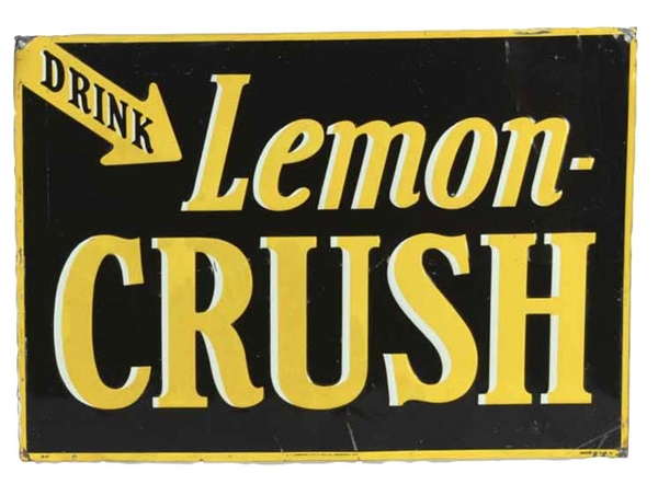 LEMON CRUSH TIN SODA ADVERTISING SIGN             