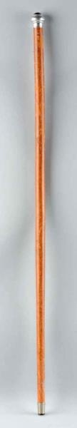 ROSEWOOD WITH A STERLING HANDLE WALKING STICK.    