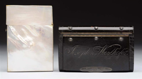 LOT OF 2: CARD CASES.                             