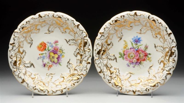 PAIR OF MEISSEN CHARGERS.                         