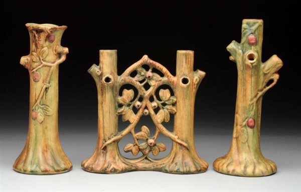 LOT OF 3: WELLER POTTERY TREES.                   