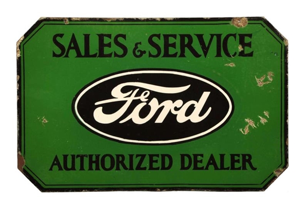 FORD SALES & SERVICE AUTHORIZED DEALER SIGN.      