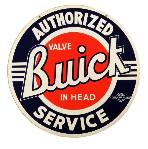 BUICK VALVE-IN-HEAD AUTHORIZED SERVICE SIGN.      