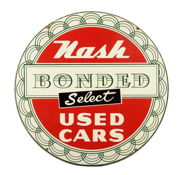 NASH BONDED SELECT USED CARS SIGN.                