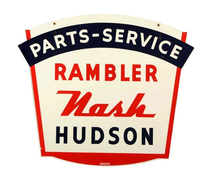 RAMBLER - NASH - HUDSON PARTS SERVICE SIGN.       