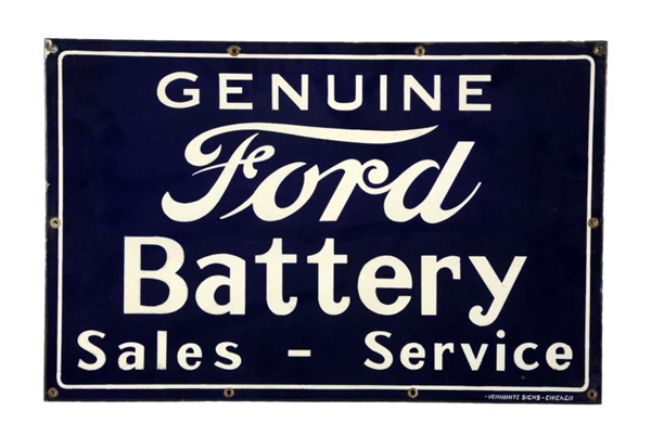 GENUINE FORD BATTERY SALES-SERVICE SIGN.          