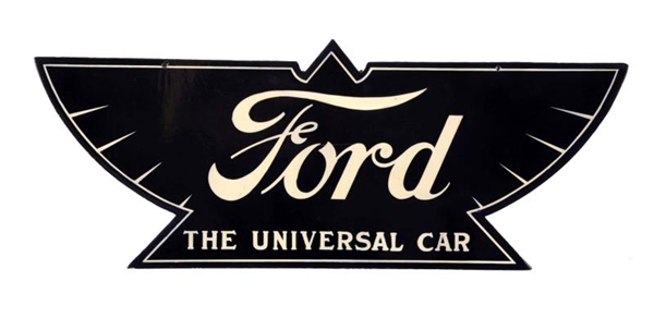 FORD "THE UNIVERSAL CAR" DIECUT SIGN - RESTORED   