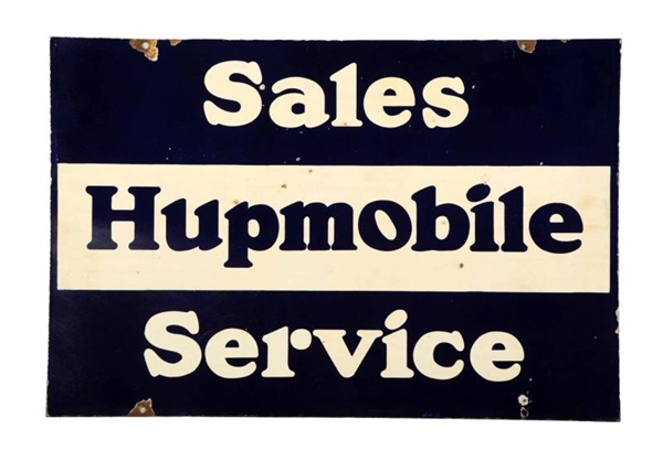 HUPMOBILE SALES SERVICE SIGN.                     