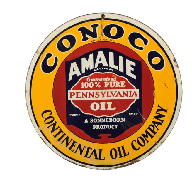 CONOCO AMALIE MOTOR OIL SIGN.                     
