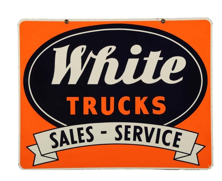 WHITE TRUCKS SALES - SERVICE SIGN.                