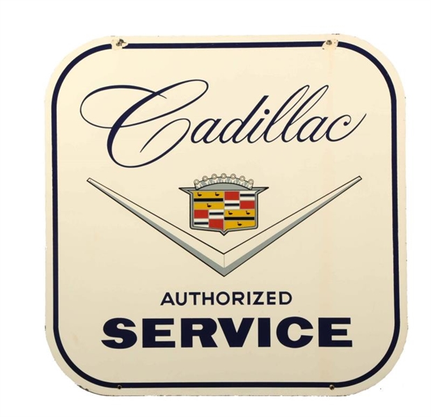 CADILLAC AUTHORIZED SERVICE W/ CREST & V SIGN.    