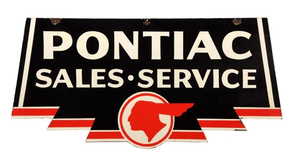 PONTIAC SALE-SERVICE W/ FULL FEATHER INDIAN LOGO. 