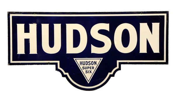 HUDSON ESSEX SUPER SIX DIECUT SIGN-CLEARED.       