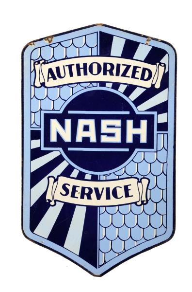 NASH AUTHORIZED SERVICE WITH FISH SCALE LOGO SIGN.