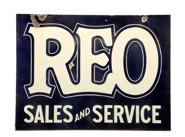 REO SALES AND SERVICE SIGN.                       