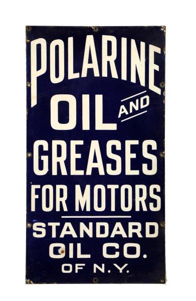 POLARINE OIL & GREASES - STANDARD OIL OF NY SIGN. 