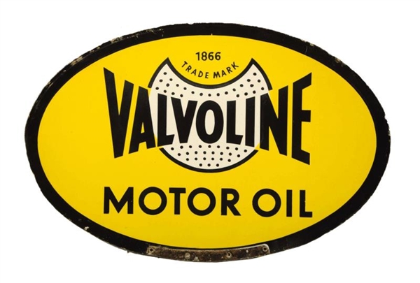 VALVOLINE MOTOR OIL OVAL SIGN.                    