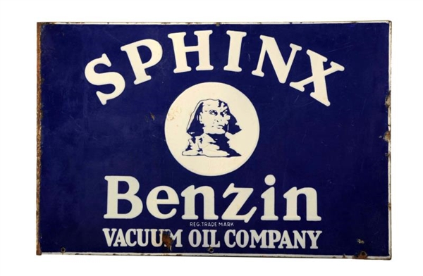 SPHINX BENZIN VACUUM OIL COMPANY W/ LOGO SIGN.    