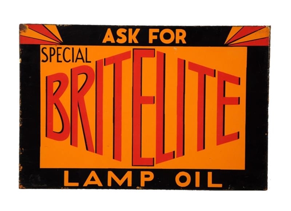 "ASK FOR SPECIAL BRITELITE LAMP OIL" SIGN.        